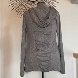 Zella Cowl Neck Hooded Yoga Top